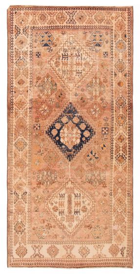 Vintage Brown Area rug Unique Turkish Hand-knotted 391077