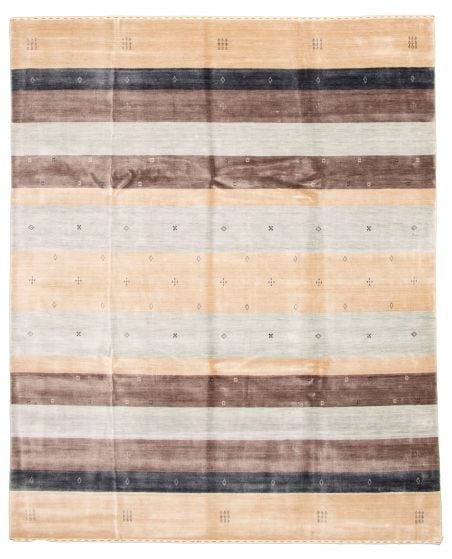 Gabbeh  Tribal Blue Area rug 6x9 Indian Hand-knotted 331200