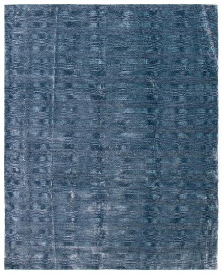Transitional Blue Area rug 6x9 Indian Hand Loomed 388062