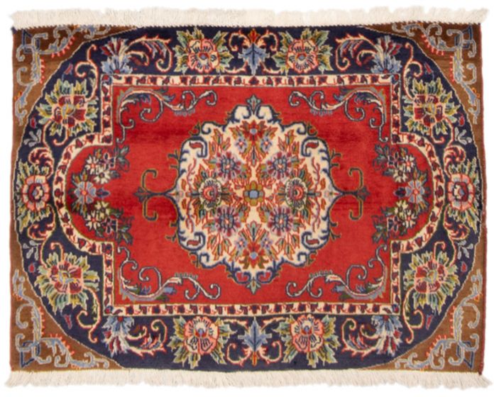 Bordered  Traditional Red Area rug 2x3 Persian Hand-knotted 373611
