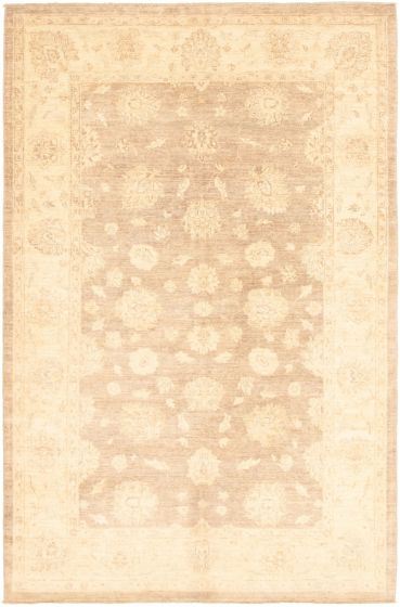Bordered  Traditional Brown Area rug 5x8 Pakistani Hand-knotted 319962