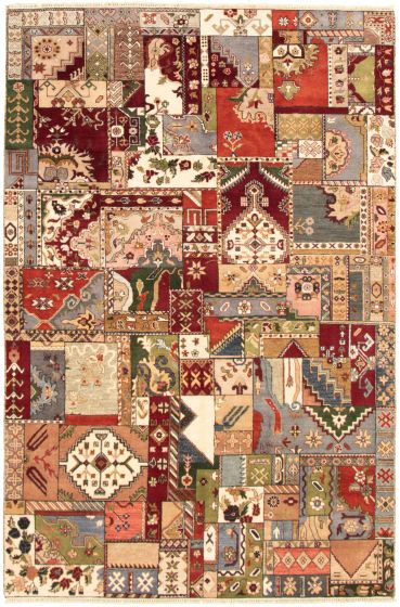 Casual  Transitional Multi Area rug 5x8 Afghan Hand-knotted 326134