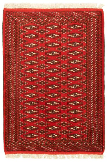 Bordered  Tribal Red Area rug 3x5 Turkmenistan Hand-knotted 334585
