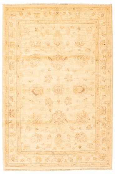 Bordered  Traditional Brown Area rug 3x5 Afghan Hand-knotted 346698