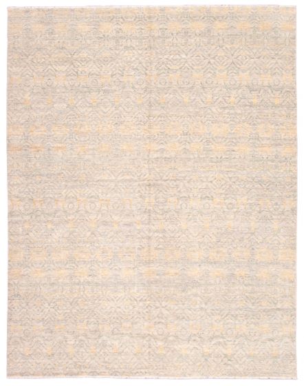 Transitional Grey Area rug 12x15 Indian Hand-knotted 373952