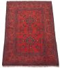 Bordered  Tribal Red Area rug 3x5 Afghan Hand-knotted 305205