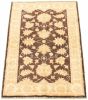 Bordered  Traditional Brown Area rug 3x5 Afghan Hand-knotted 318264