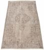 Bordered  Vintage Grey Area rug 5x8 Turkish Hand-knotted 326350