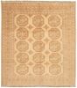 Bordered  Traditional Ivory Area rug 6x9 Pakistani Hand-knotted 330764