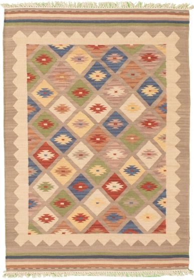 Flat-weaves & Kilims  Traditional Grey Area rug 3x5 Turkish Flat-weave 339309