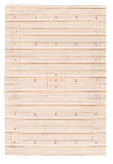 Gabbeh  Tribal Grey Area rug 5x8 Indian Hand Loomed 354426