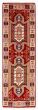 Bordered  Traditional Red Runner rug 7-ft-runner Indian Hand-knotted 363121