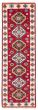 Bordered  Traditional Red Runner rug 8-ft-runner Indian Hand-knotted 363226