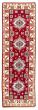 Bordered  Traditional Red Runner rug 8-ft-runner Indian Hand-knotted 363227