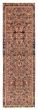 Bordered  Vintage Brown Runner rug 9-ft-runner Turkish Hand-knotted 390779