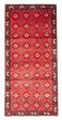 Bordered  Traditional Red Area rug Unique Afghan Hand-knotted 380448