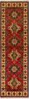 Bordered  Geometric Brown Runner rug 10-ft-runner Afghan Hand-knotted 283125