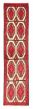 Bordered  Traditional Red Runner rug 6-ft-runner Afghan Hand-knotted 380258