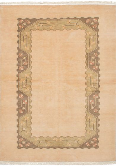 Traditional Ivory Area rug 5x8 Turkish Hand-knotted 244762