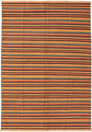 Bohemian  Transitional Multi Area rug 5x8 Turkish Flat-weave 335805