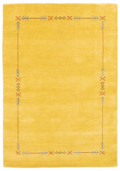 Gabbeh  Tribal Yellow Area rug 3x5 Indian Hand Loomed 364675