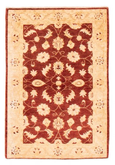 Bordered  Traditional Red Area rug 3x5 Afghan Hand-knotted 373833