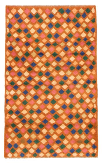 Bohemian  Tribal Orange Area rug 3x5 Afghan Hand-knotted 354188