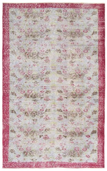 Overdyed  Transitional Blue Area rug 4x6 Turkish Hand-knotted 362166