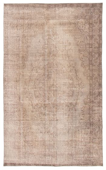 Overdyed  Transitional Grey Area rug 5x8 Turkish Hand-knotted 372775