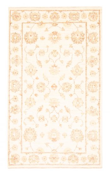 Bordered  Traditional Ivory Area rug 3x5 Pakistani Hand-knotted 380008