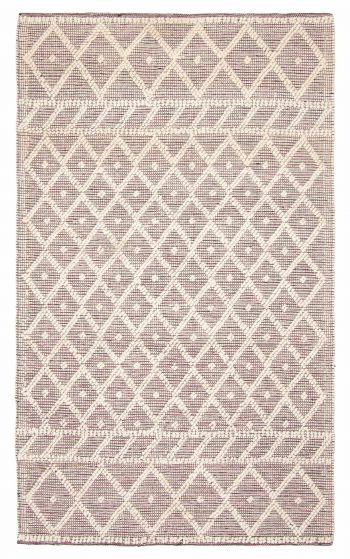 Braided  Transitional Ivory Area rug 5x8 Indian Braid weave 394132