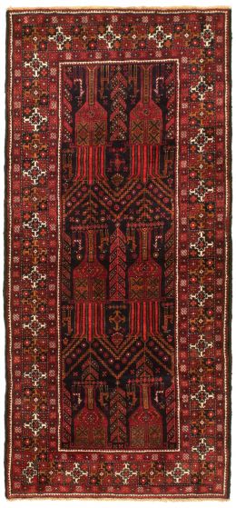 Bordered  Traditional Red Area rug Unique Turkish Hand-knotted 333211