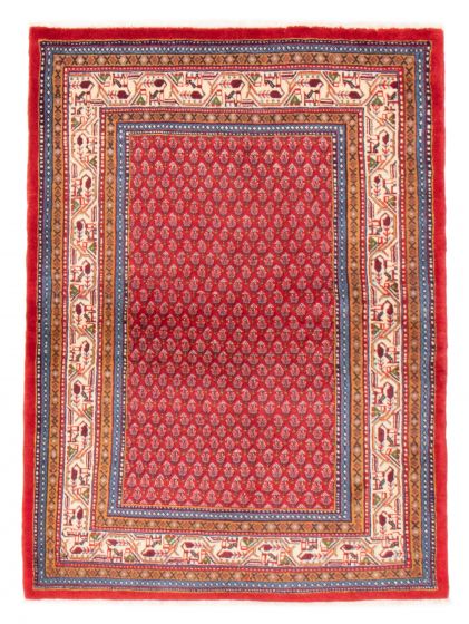 Bordered  Tribal Red Area rug 3x5 Persian Hand-knotted 383919