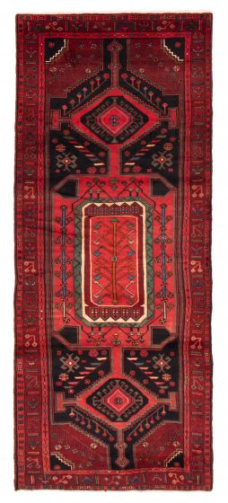 Bordered  Traditional Red Area rug Unique Turkish Hand-knotted 370830