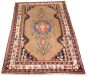 Bordered  Traditional Brown Area rug 5x8 Persian Hand-knotted 308956