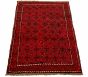 Afghan Akhjah 3'3" x 5'7" Hand-knotted Wool Rug 