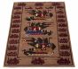 Afghan Rare War Hand-knotted Wool Rug, 94 x 150 cm