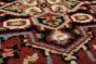 Geometric  Traditional Red Runner rug 16-ft-runner Indian Hand-knotted 219469