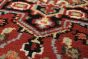 Geometric  Traditional Red Runner rug 16-ft-runner Indian Hand-knotted 219710