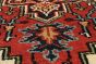 Floral  Traditional Red Runner rug 11-ft-runner Indian Hand-knotted 220365