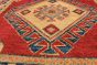 Geometric  Traditional Red Runner rug 10-ft-runner Afghan Hand-knotted 221279