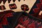 Persian Koliai 4'1" x 10'3" Hand-knotted Wool Dark Red Rug