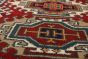 Bordered  Tribal Red Runner rug 10-ft-runner Indian Hand-knotted 233083