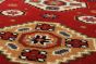 Geometric  Traditional Red Runner rug 10-ft-runner Indian Hand-knotted 233237