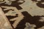 Floral  Traditional Brown Runner rug 10-ft-runner Indian Hand-knotted 241245