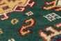 Geometric  Traditional Green Area rug 4x6 Indian Hand-knotted 242003