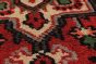Geometric  Traditional Red Runner rug 12-ft-runner Indian Hand-knotted 243540