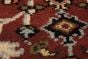Geometric  Traditional Red Runner rug 20-ft-runner Indian Hand-knotted 243728
