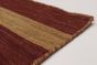 Bohemian  Stripes Brown Area rug 5x8 Indian Flat-Weave 259662