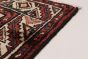 Bordered  Traditional Red Runner rug 10-ft-runner Persian Hand-knotted 260738
